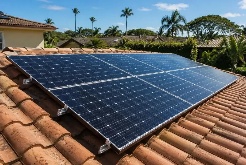 Installation de panneaux solaires à Milhavet